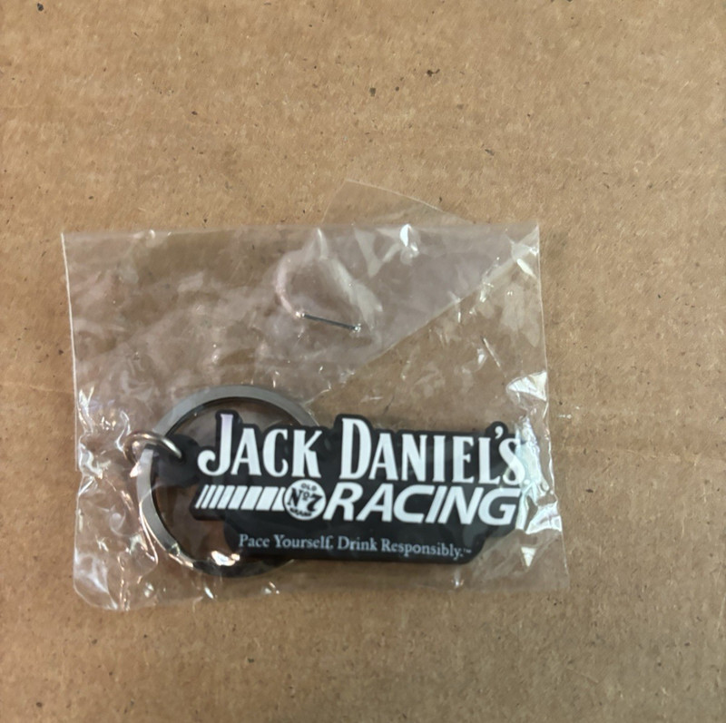 NOS Jack Daniels Old No.7 Racing Advertising Keychain Fob Whiskey Alcohol NASCAR