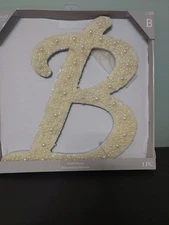 Ashland "13.75"Cream Pearl Script Letter A,B,C,D,H,I,J,L,O,R,S,T,W,Y Wall Décor