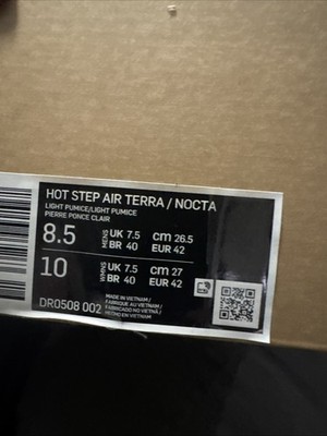 NOCTA x Hot Step Air Terra Size 8.5 New Original Box Sold Out