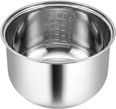 Stainless Steel Inner Pot Compatible with AROMA Rice Cooker 8-Cup (Cooked) /