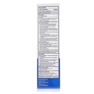 Acne Free Adapalene Gel 0.1% - Dermatologist Developed