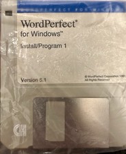 Word Perfect Windows Version 5.1 Lot Of 6 - 3.5" Floppy Disks Software New