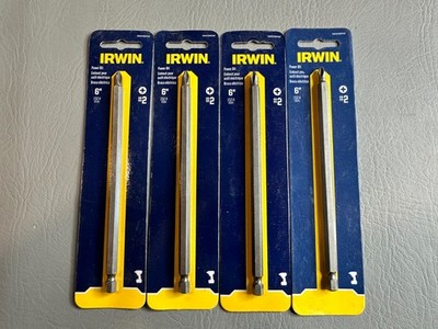 Lot of 4 Irwin Phillips Power Bits #2 6'' 152.4mm IWAF26PH2 New