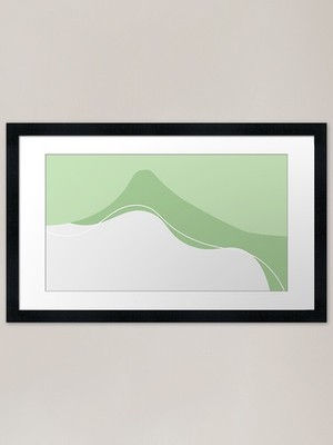 Niedliche grüne ästhetische Überlappung gerahmtes Wandbild Poster Leinwanddruck Bild