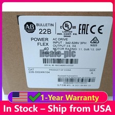 2022 Allen-Bradley 22B-D024N104 PowerFlex 40 11 kW 15 HP AC Drive US Free Tax