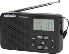 AM FM Radio, Portable Emergency Weather NOAA Radio, Small Digital Radio with ...