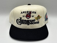 Vintage Indians Snapback Hat New Era Baseball Cap 1997 American League NEW
