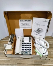 Ameriphone Telephone XL-40 xtra-BIG Lit-Numbers Amplified Extra-Loud, Cords, Box
