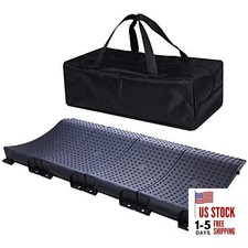 Tire Saver Ramps Anti-Slip Pads Design Car Tire Wheel Ramps for Flat Black