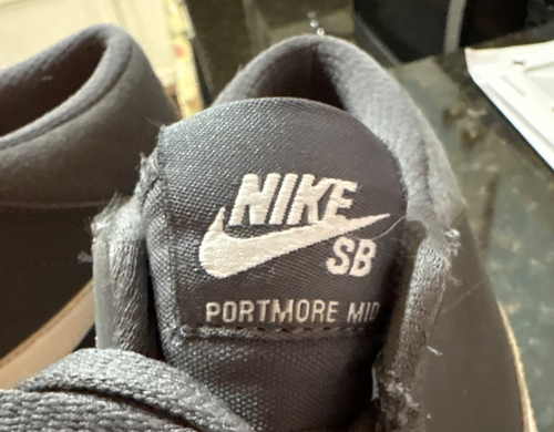 Nike SB Portmore Mid Charcoal Grey Skateboard Shoes Size 9 - Picture 5 of 7