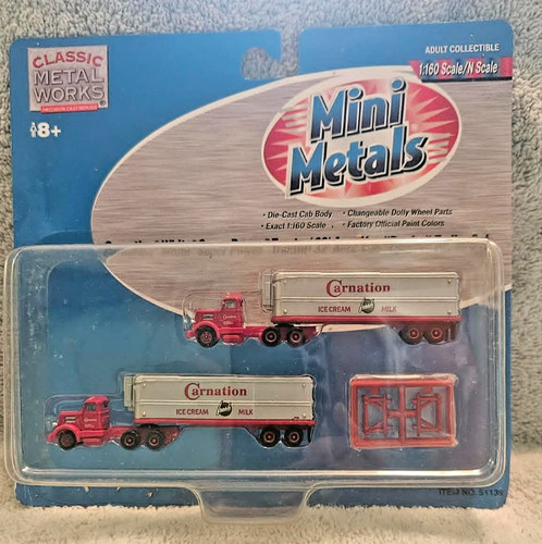 Remolque tractor clavel clásico Metal Works mini metales 51139 escala N 1:160 | Zustand: New
