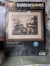 Dimensions Counted Cross Stitch Kit  peaceful Silhouette   17  X14  New