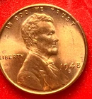 1948-S Lincoln Wheat Cent Penny GEM RED BU From an Original Bank Roll
