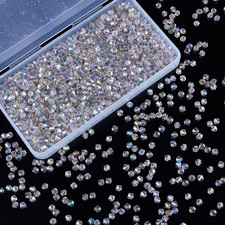 1100PCS 4Mm Bicone Crystal Glass Beads for Jewelry Making, Sparkling Mini Beads