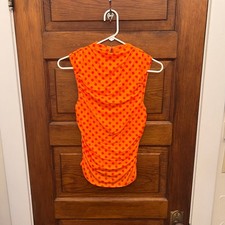 Miaou Cam Top Red Polka Dot sz S NWT's Orange $135 Women's Sleeveless