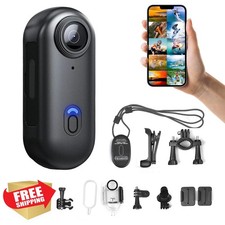 H8 64GB 4K Thumb Action Camera - Mini Wearable Pocket Cam Black