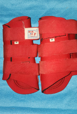 Bar F Red Horse Sport Splint Boots Size Medium M Neoprene