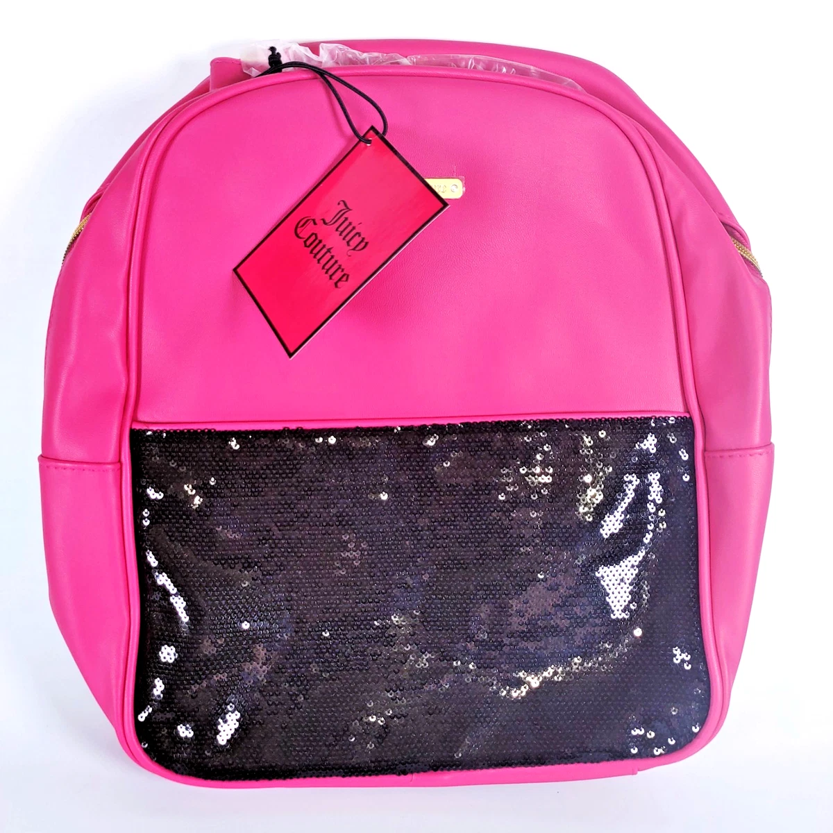 NEW JUICY COUTURE Hot Pink & Black Sequin Backpack Bag FAST SHIPPING NWT 1507-57 Juicy Couture Sequin Backpack Bags & Handbags for Women for  main image 2