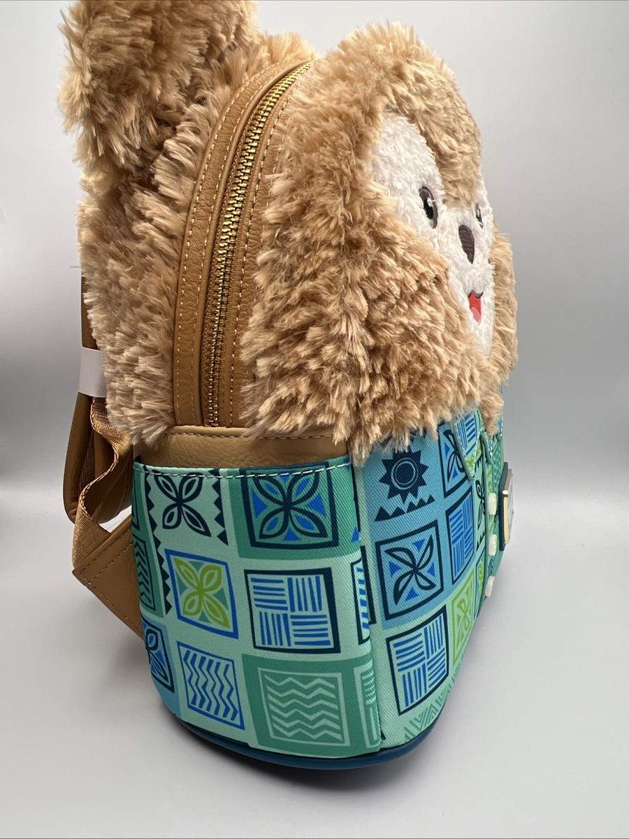 Loungefly Duffy Aulani  Bear Plush Backpack - Blue Green Disney Parks Aulani Loungefly Duffy Bear Backpack Hawaiian  main image 4
