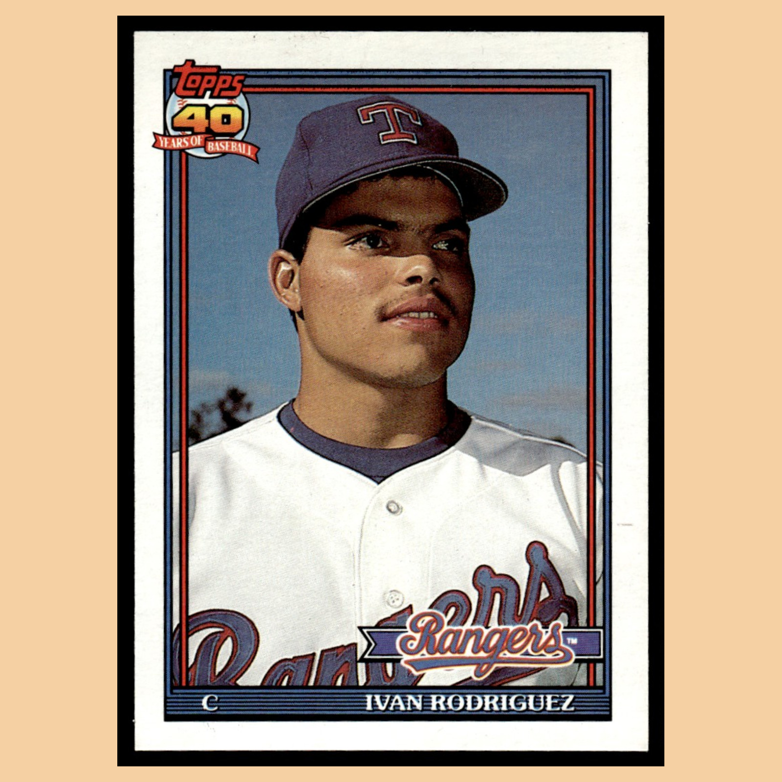 Ivan Rodriguez Rookie #101T 1991 Topps Traded Texas Rangers Baseball Card MLB NM