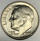 1962 - P Roosevelt Dime - Circulated Condition - 90% Silver - US Coin - 3972