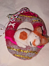 NWT: 2025 Anthropologie Forest Friends Wool Felt Monogram Ornament Letter O