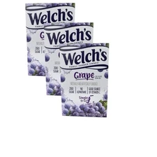 Welch's Grape Singles To Go Packets Low Calorie Grape Drink Mix Lot of 3
