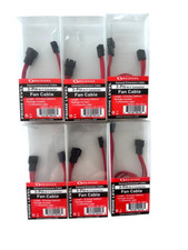 3 Pin M-F Connector Fan Cable 10in PC Fan Sleeved Extension Cable LOT OF 6