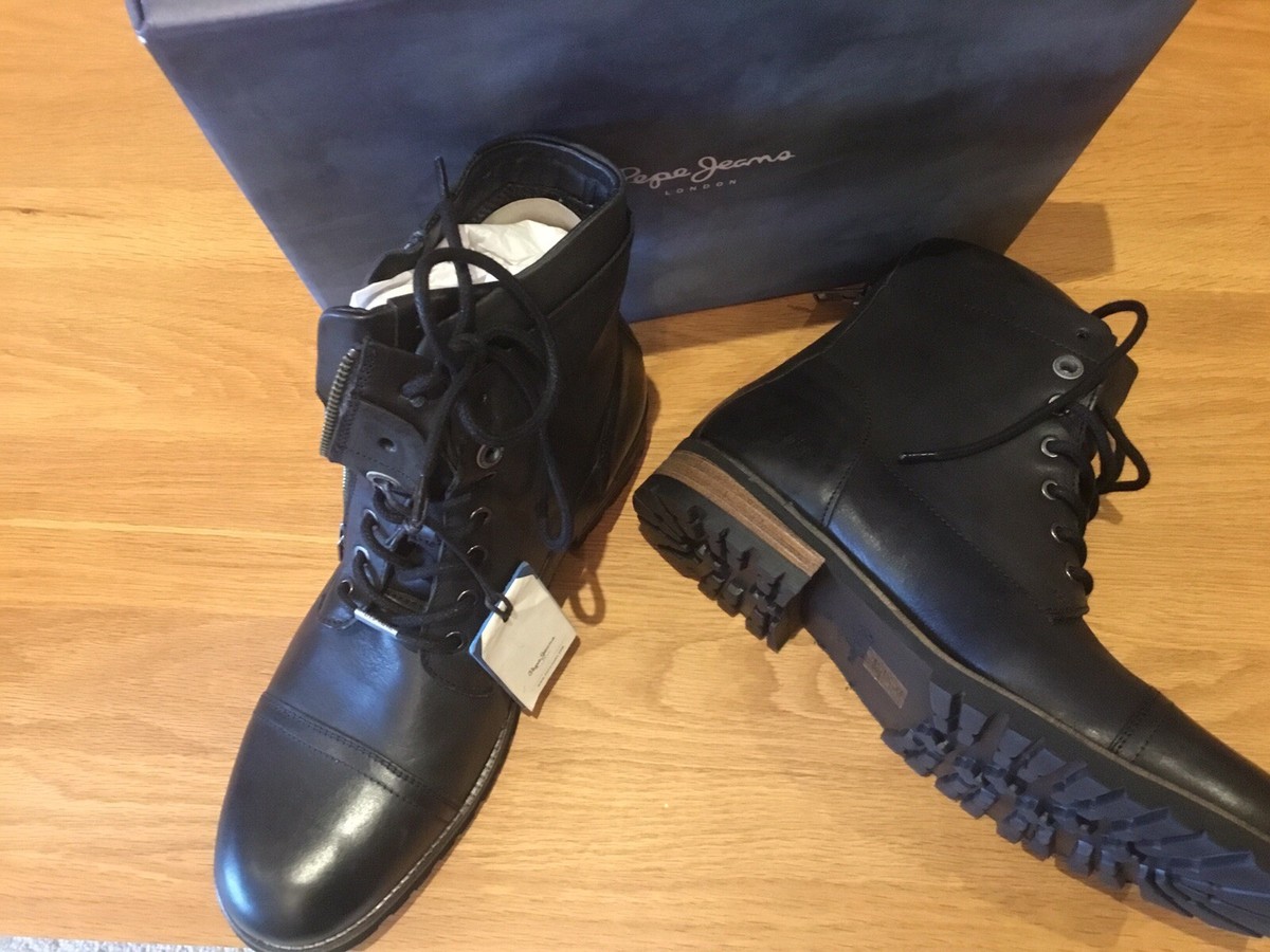 Brand New With Box Pepe Jeans Melting Flex Black Boots Mens Size