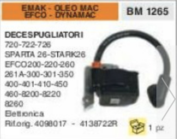 Bobina per Decespugliatore Emak Oleo-Mac Efco 720 722 Sparta Stark