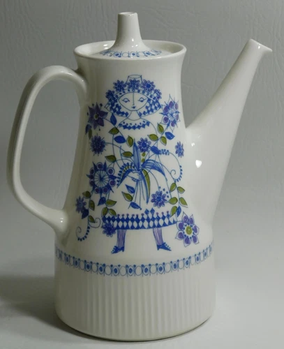 Figgjo Lotte Coffee Pot w/lid Turi Design Norway - 8 1/2" - 4 cups - Read
