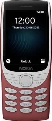 Nokia 8210 alle Anbieter 0,05gb Funktionstelefon mit 4G-Konnektivität 16LIBR01A03 rot
