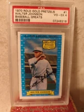 PSA 1970 ROLD GOLD 3D Walter Johnson#1 WASHINGTON SENATORS Baseball Hall Of Fame