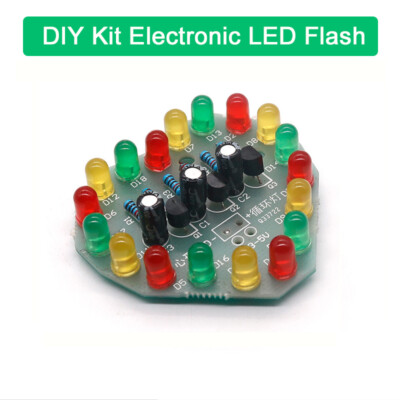 LED Blitzlicht Bausatz Flashing Light mit 12 LEDs DIY-Elektronik Kit zum Löten