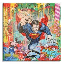 Follow-Superman - Limited Edition print on Paper, Signed, Pop Art, Comics COA