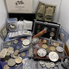 Vintage U.S Coins & Currency Numismatic Crate | Rare U.S. SIlver | Liquidation