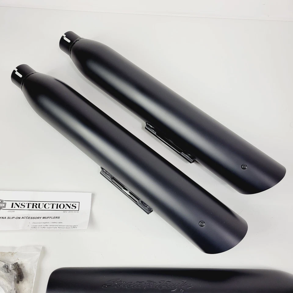 Оригинальные черные глушители Harley-Davidson 07-Up Dyna 80794-10A - Изображение 2 из 4