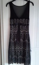 Vintage style black lace cocktail dress by Mango size S
