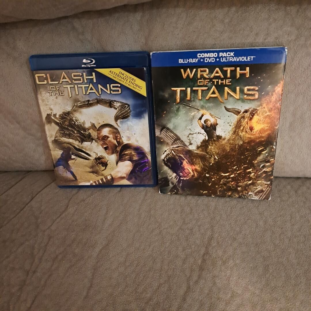 Clash & Wrath Of The Titans 2 movie lot Blu-Ray