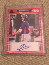 CAMERON CAULEY 2021 Leaf Pro Set Red AUTOGRAPH Texas Rangers Prospect XRC