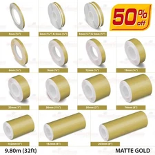 MATTE GOLD Roll Pin Stripe PinStriping Trim Line Adhesive Tape Vinyl Car STICKER