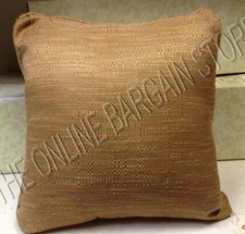 Frontgate Outdoor Indoor Pool Patio Sofa Throw Pillow Orange Gold Weave 18"