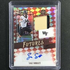 2021 Legacy Sage Surratt Futures Rookie Patch Auto Ruby 4/100