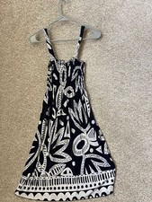 ACE Fashion Kids Juniors Blue Stretch Paisley Floral Sleeveless Dress Size Large