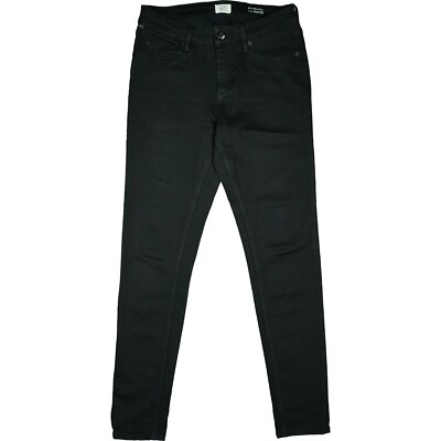 QS s.Oliver 38 Jeans Trousers Black Womens Stretch Sadie Skinny Mid R. Slim W30 L30