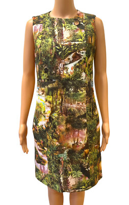 carven green dress Women’s botanical landscape print shift hot pink Multiway bridesmaid dress