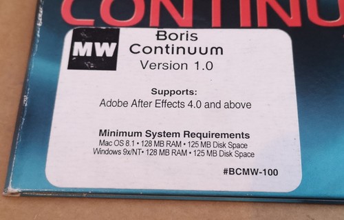 Original Boris Continuum CD RED FX Dongle Hasps for Mac Windows 98 NT Loc. PU LA - Picture 7 of 13