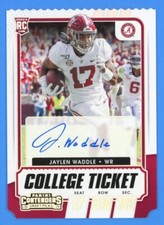 2021 Contenders Draft Picks College Ticket Stub Autograph Jaylen Waddle RC O2/17