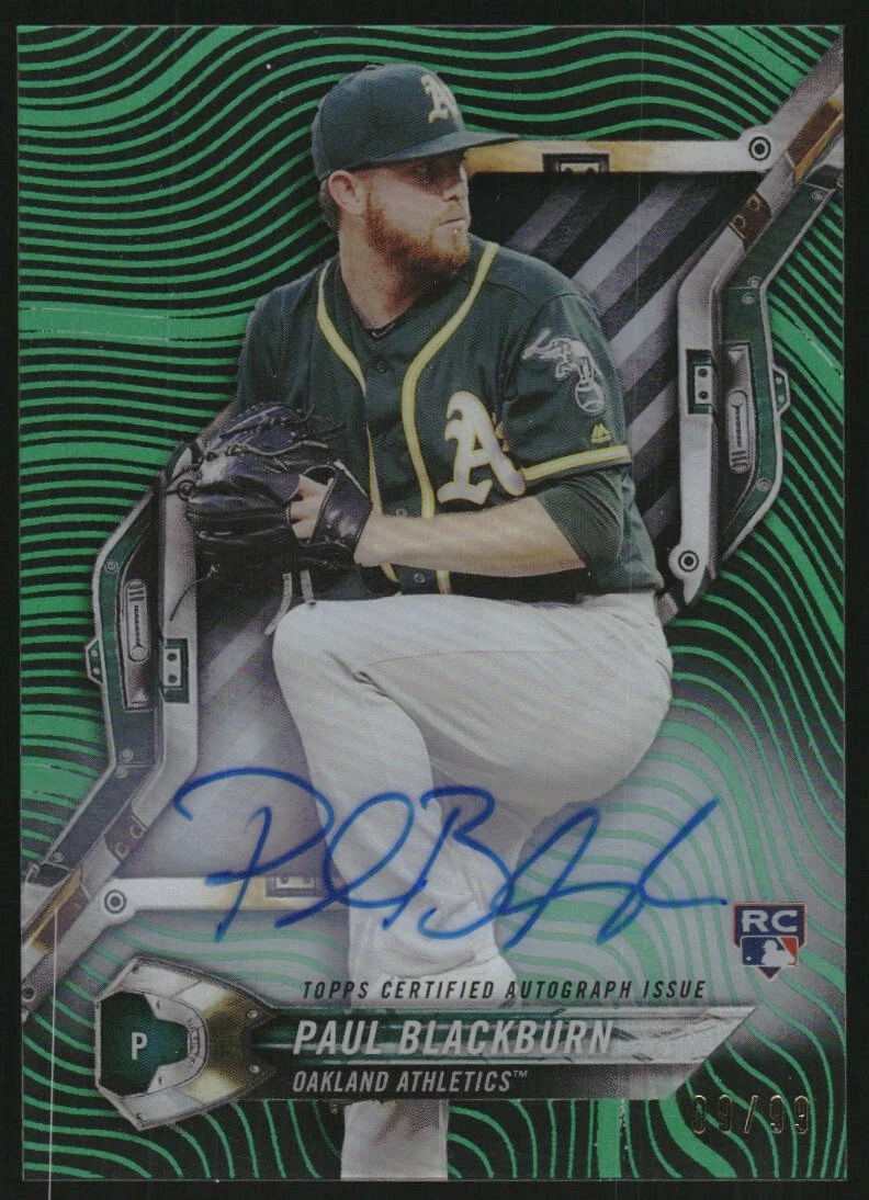 2018 Topps High Tek Autographs Green #HTPB Paul Blackburn /99