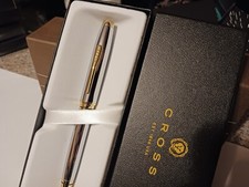 RARE CROSS CLASSIC MEDALIST 23KT GOLD BALLPOINT PEN COLLEGE SCHOOL NEW 100 GIFT
